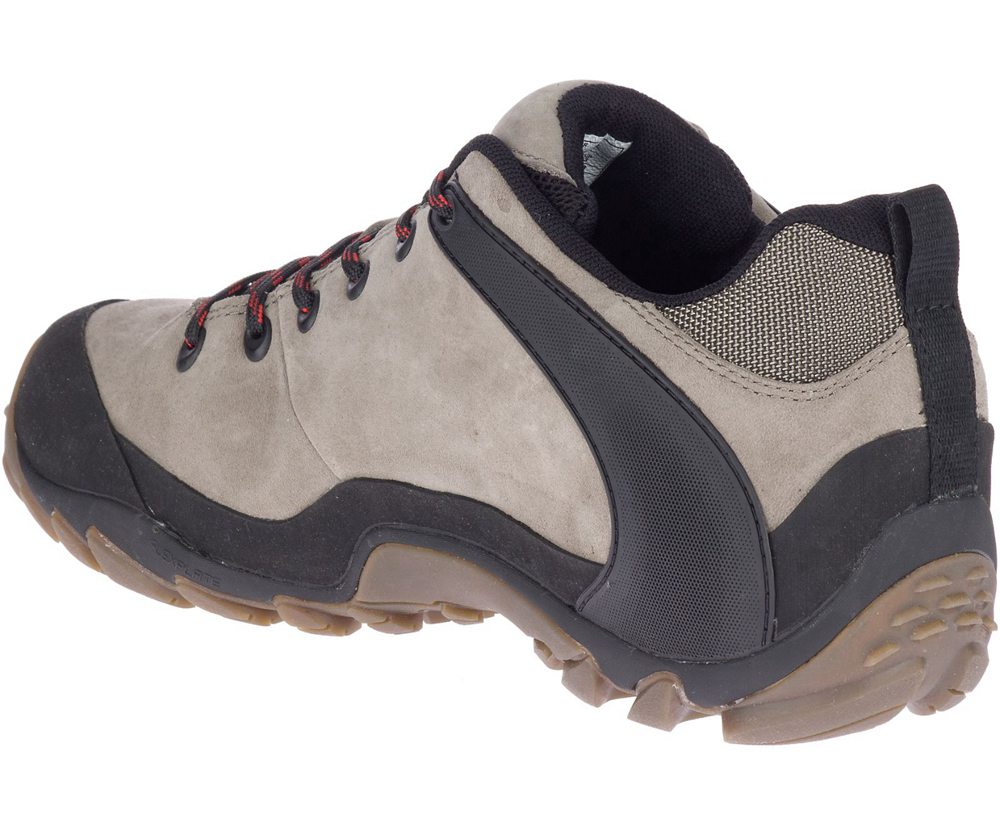 Merrell Hiking Shoes Grey/Black - Chameleon 8 Leather Waterproof - Mens 61PBZKTDL